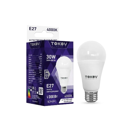 Лампа светодиодная TOKOV ELECTRIC 30Вт А70 4000К Е27 176-264В
