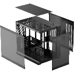 Компьютерный корпус Ocypus Iota C70 BK ARGB ATX/win/black/6 ARGB fans/no PSU/Tempered Glass