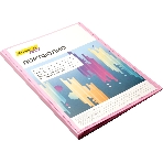 Папка-портфолио с 40 прозрачными вкладками Silwerhof Create SCR-P40PIN A4, пластик, 0.7мм, карман на лицевой стороне, розовый