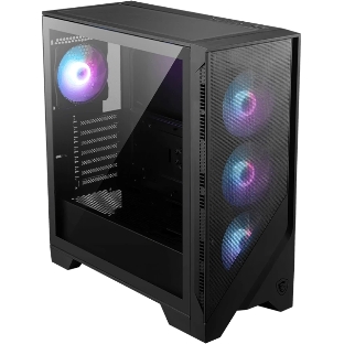 Компьютерный корпус без блока питания Case MSI MAG FORGE 321R AIRFLOW, Midi-Tower, TG, 4x120мм ARGB, 2xUSB 3.2, 1xUSB 3.2 Type-C, ATX, mATX, mITX черный