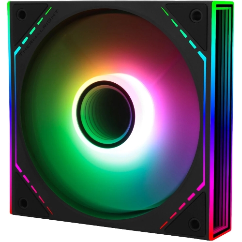 Кулер для корпуса Thermalright TL-M12R-S Reverse (124x120x25mm, 4-pin PWM, ARGB, 34.43CFM, 23.2dBA, 1500RPM, черный)
