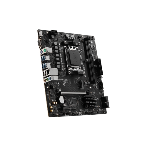 Материнская плата MSI PRO B650M-B, AM5, AMD B650, 2xDDR5, 4xSATA, 1xM.2, 1xPCI-E 4.0 x16, 1xPCI-E 4.0 x1, 1xHDMI, 1xVGA, 1x2.5Gb LAN, 2xUSB 2.0, 4xUSB 3.2 Gen 1, 3x3.5 мм, 7.1, Micro-ATX