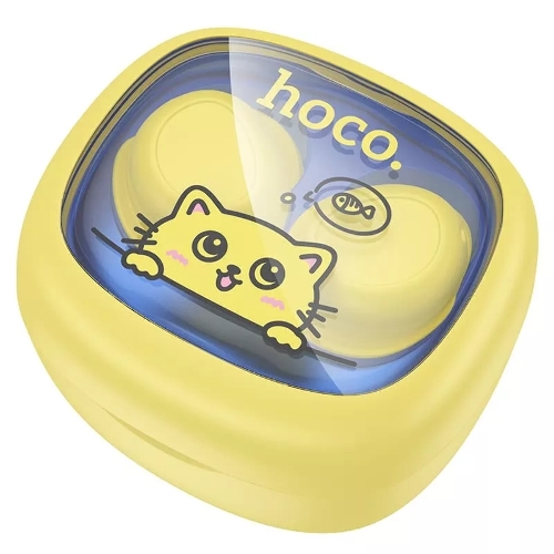 Наушники TWS Hoco EW111 Friendly желтый, внутриканальные, Bluetooth, до 4 ч