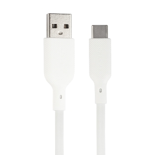 Кабель QUMO 32958 USB-A на Type-C, силиконовый, 1м, 3A, 18W (белый)