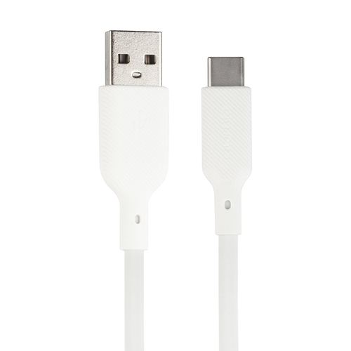 Кабель QUMO 32958 USB-A на Type-C, силиконовый, 1м, 3A, 18W (белый)