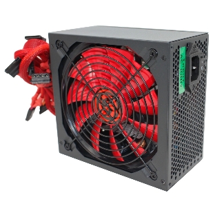 Блок питания Ginzzu PC700 14CM(Red) 80 PLUS black,APFC,24+4p,2 PCI-E(6+2), 7*SATA, 4*IDE,оплетка, кабель питания,цветная коробка