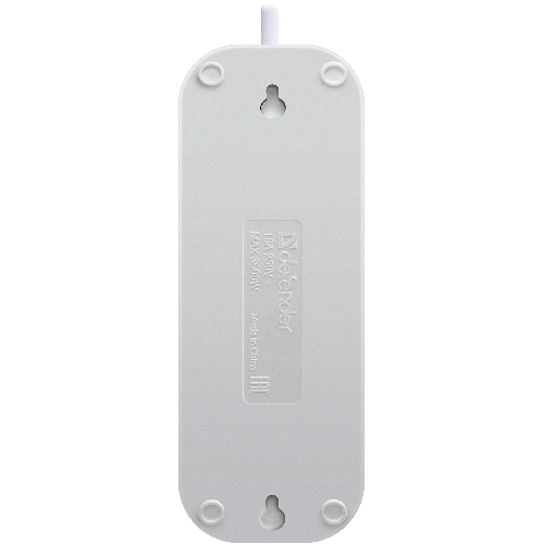 Удлинитель с заземлением Defender L330 16 А, 3 м, заземление, выключатель
