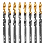 Сверло по металлу Denzel 9 мм, HSS-Tin, Golden Tip, 8 шт.