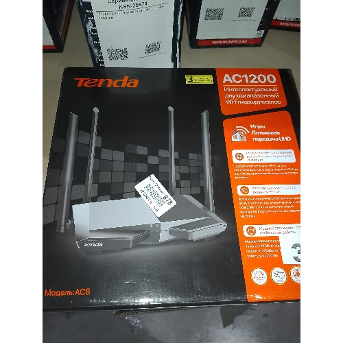 (Б/У) Wi-Fi маршрутизатор TENDA 1200MBPS 10/100M DUAL BAND AC6 [Cм.описание!]