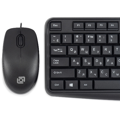 Комплект клавиатура+мышь Oklick S603 проводной, USB, 1200 DPI, чёрный
