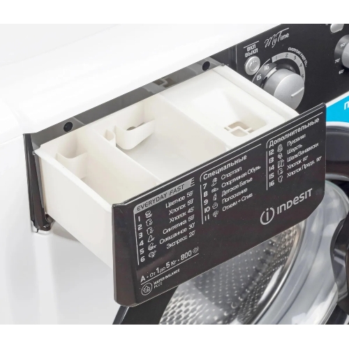 Стиральная машина Indesit EWSB 5085 BK CIS белый, загрузка фронтальная 5 кг, 800 об/мин., класс: А