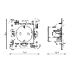 Розетка DKC Avanti 4401003 2P+E со шторками, красный квадрат