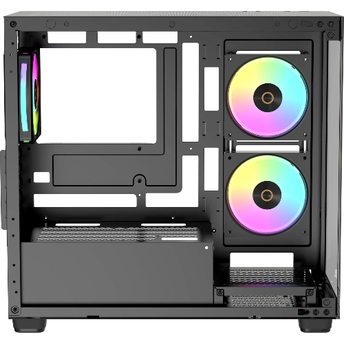 Корпус Ocypus Gamma C52 BK ARGB, Mini-Tower, чёрный, 3 x 120 мм