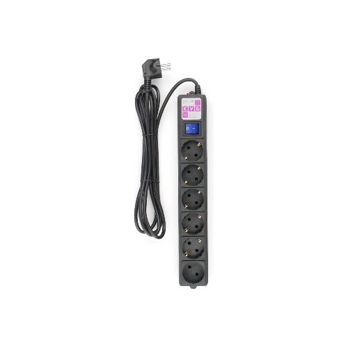 Сетевой фильтр Powercube SPG6-B-3M 3м, 6 розеток, черный, коробка