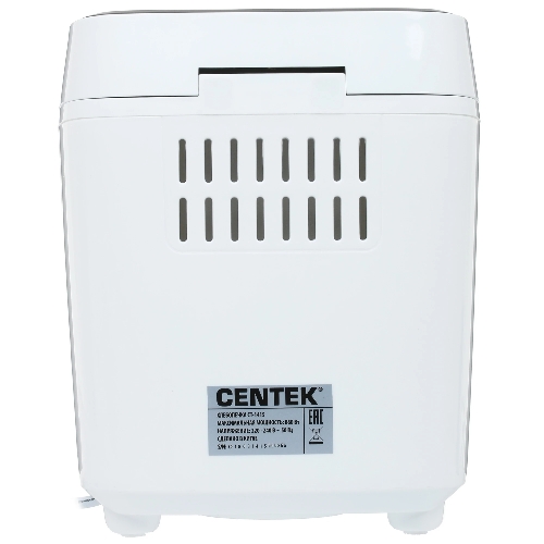 Хлебопечка Centek CT-1415 (бел/сталь) 1500 г БОЛЬШОЙ ОБЪЕМ, 860Вт, 15 программ, таймер, LCD, окошко