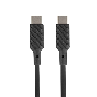 Кабель QUMO 32964 Type-C на Type-C, силиконовый, 1м, 3A, 60W, PD черный