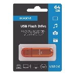 Флешка USB Maxvi P1 (FD64GBUSB20C10P1 orange), 64Gb, USB 2.0, R/W 12/5, оранжевый