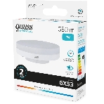 Лампа светодиодная Gauss Elementary 9Вт цок.: GX53 таблетка 220B св. свеч. бел. нейт. Tablet (упак.: 10 шт)