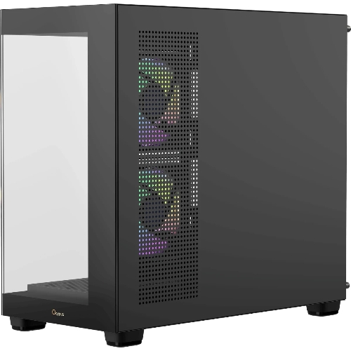 Корпус Ocypus Gamma C52 BK ARGB, Mini-Tower, чёрный, 3 x 120 мм