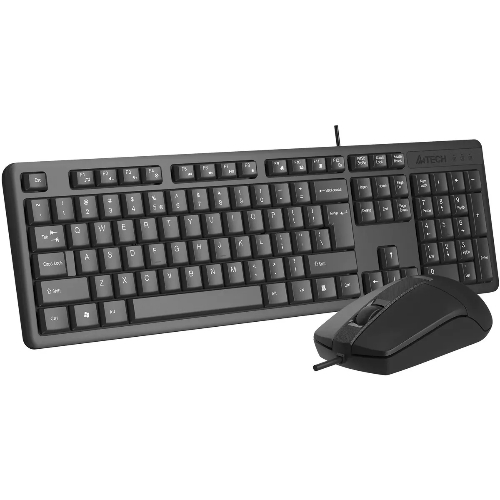 Комплект клавиатура+мышь A4Tech KR-3330 проводной, USB, 1200 DPI, чёрный