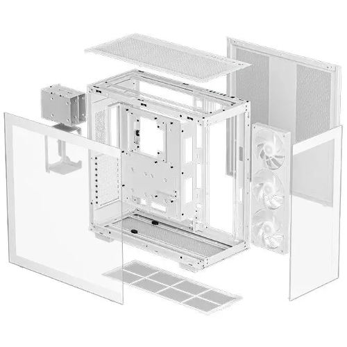 Компьютерный корпус Deepcool CH780 WH белый без БП ATX 2x120мм 1x140мм 2xUSB 3.0 audio bott PSU