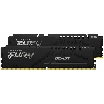 Оперативная память Kingston Fury Beast, DDR5, 16Gb (2x8Gb), 6000MHz, CL30, DIMM, с радиаторами, черный