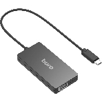 USB-концентратор Buro BPH-C-1730, USB-C, USB 2.0 4 порта, USB-C
