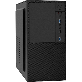Компьютерный корпус Minitower ExeGate BAA-308U2-UNS350 (mATX, БП UNS350 с вент. 12см, 1хUSB/2хUSB 3.0, HD Audio, черный)