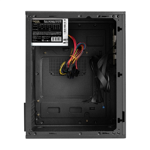 Компьютерный корпус Minitower ExeGate BAA-308MU2-AAA450 (mATX, БП AAA450 с вент. 8см, 1хUSB+2хUSB 3.0, HD Audio, черный)