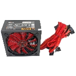 Блок питания Ginzzu PC700 14CM(Red) 80 PLUS black,APFC,24+4p,2 PCI-E(6+2), 7*SATA, 4*IDE,оплетка, кабель питания,цветная коробка