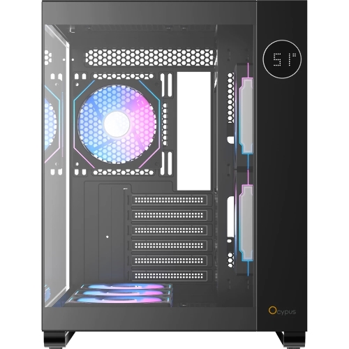 Компьютерный корпус Ocypus Iota C70 BK ARGB ATX/win/black/6 ARGB fans/no PSU/Tempered Glass