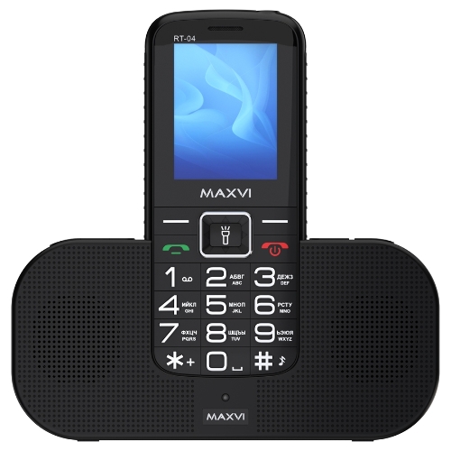 Мобильный телефон Maxvi RT-04 + док-станция, черный
