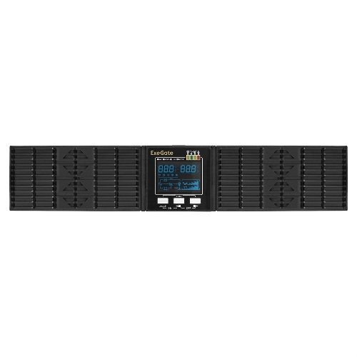 Источник бесперебойного питания On-line ExeGate EP285646RUS PowerExpert ULS-1000.LCD.AVR.C13.USB.RS232.SNMP.2U 1000VA/1000W, On-Line, PF=1, LCD, 4*IEC-C13, RS232, USB, SNMP-slot, Rackmount 2U/Tower, черный
