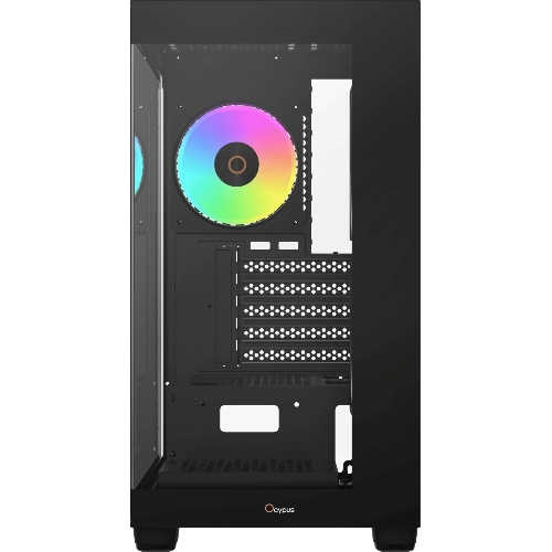 Корпус Ocypus Gamma C52 BK ARGB, Mini-Tower, чёрный, 3 x 120 мм