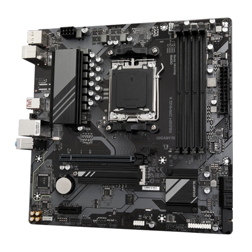 Материнская плата Gigabyte A620M GAMING X, Micro-ATX, AM5, AMD A620, 4xDDR5, 4xSATA, 1xM.2, 1xPCI-E 4.0 x16, 1xPCI-E x1, 1xHDMI, 1xDP, 1x 1Gb LAN, 1xUSB 3.2 Gen 2, 2xUSB 2.0, 2xUSB 3.2 Gen 1, 3x3.5мм, 7.1, ATX