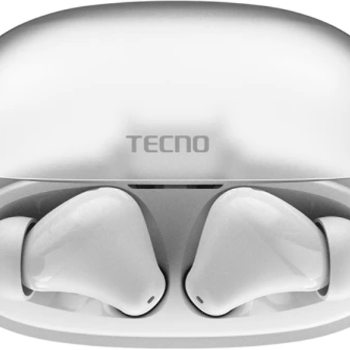 Наушники TWS Tecno Buds 4 белый, внутриканальные, Bluetooth, до 6 ч