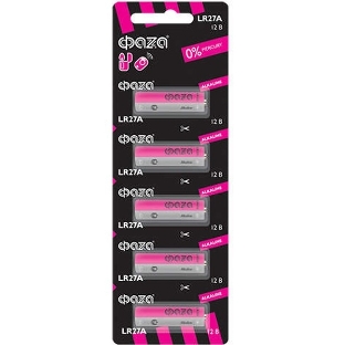 Элемент питания алкалиновый LR27A 12В для пультов сигнализаций Alkaline BL-5 (уп.5шт) ФАZА 5003279