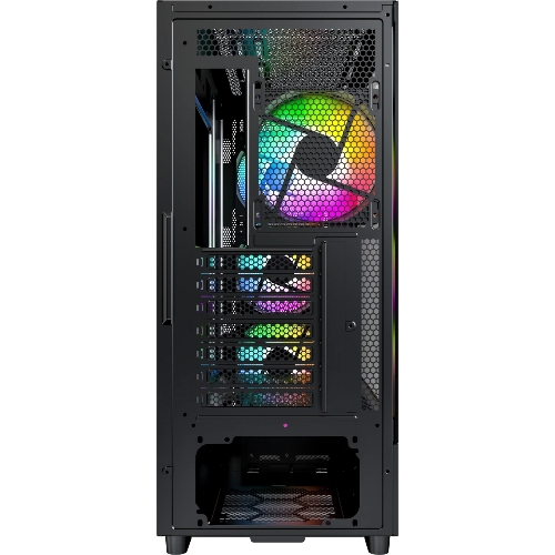 Компьютерный корпус Montech X5 черный без БП ATX 4x120мм 1xUSB2.0 1xUSB3.0 audio bott PSU