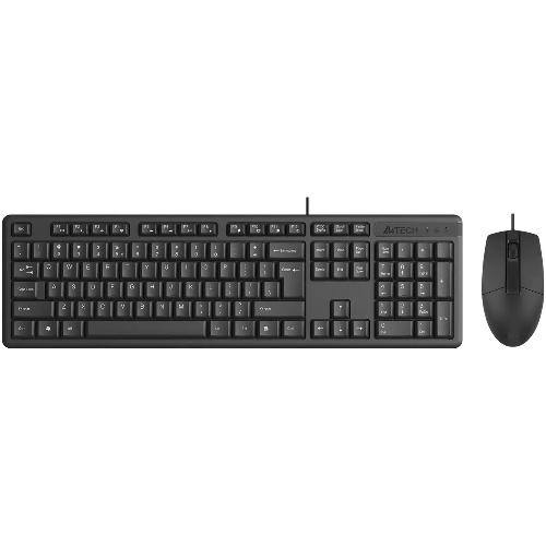 Комплект клавиатура+мышь A4Tech KR-3330 проводной, USB, 1200 DPI, чёрный