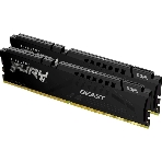 Оперативная память Kingston Fury Beast, DDR5, 16Gb (2x8Gb), 6000MHz, CL30, DIMM, с радиаторами, черный