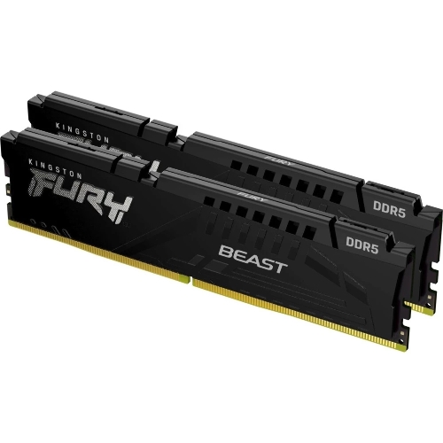 Оперативная память Kingston Fury Beast, DDR5, 16Gb (2x8Gb), 6000MHz, CL30, DIMM, с радиаторами, черный