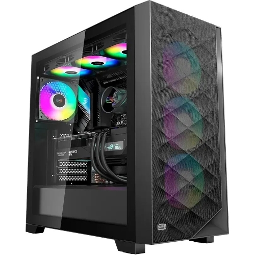 Компьютерный корпус PcCooler C3D510 BK ARGb черный без БП ATX 3x120мм 2xUSB3.0 1xUSB3.1 audio bott PSU