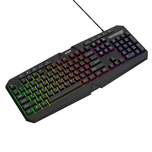 Игровой комплект из проводной клавиатуры, мыши, коврика для мыши и наушников ABR KM707+M01D10