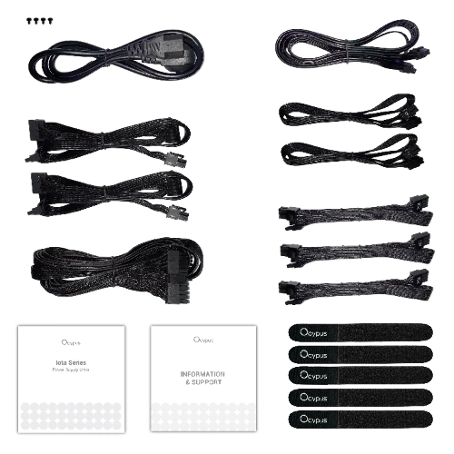 Блок питания 750W Ocypus Iota P750 (ATX, 80 PLUS Gold, APFC, 20+4 pin, 120мм fan, PCI-E 6+2Px3, 8xSATA) (Iota-P750-G1FFBK024X-EU)