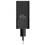 Сетевое зарядное устройство Maxvi A482GN 65W, 1xUSB-A, 1xUSB-C, черный