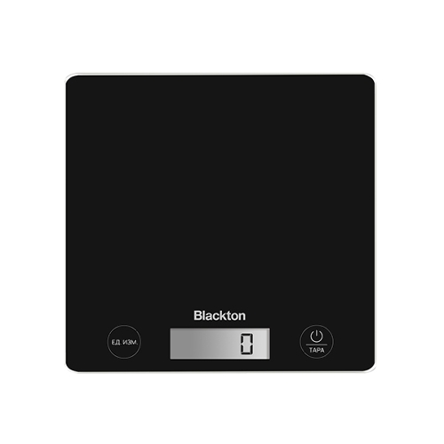 Весы кухонные Blackton Bt KS1003 Black. Тип управления: сенсорное, дисплей LCD, диапазон измерений: 1 - 10000 г, количество высокочувствительных датчиков: 4, выбор единиц измерения: грамм, килограмм, фунт, унция, интервал измерения: 1 г, максимальный вес: 10 кг, функция вычета веса тары, индикация перегрузки, индикатор замены батарейки, автоматическое и ручное отключение, автообнуление, материал корпуса: закаленное стекло, нескользящие ножки, источник питания: 1 х CR2032, номинальное напряжение: 3 В"