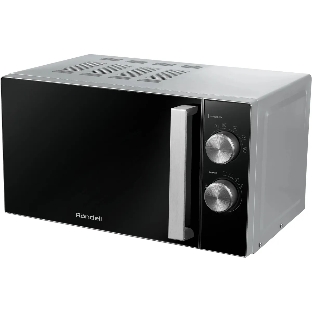 Микроволновая печь Rondell RDE-MW208 серебристый/черный, 20 л, 700 Вт, переключатели - поворотный механизм