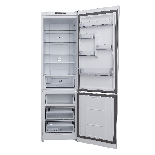 Холодильник Hotpoint HT 5200 C S серебристый двухкамерный 240/83л морозилка снизу, No Frost