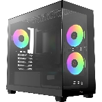 Корпус Ocypus Gamma C52 BK ARGB, Mini-Tower, чёрный, 3 x 120 мм
