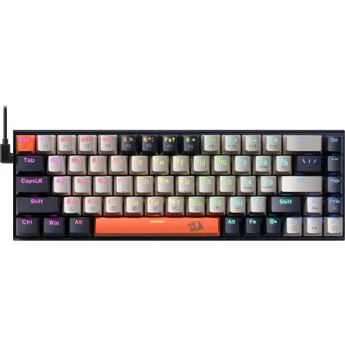 Клавиатура Redragon Ryze проводная, USB Type-A, чёрный